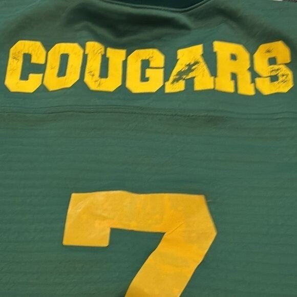 Teamwork Green & Yellow Number 7 Athletic Jersey L Quality Athletic Uniforms - Picture 7 of 11